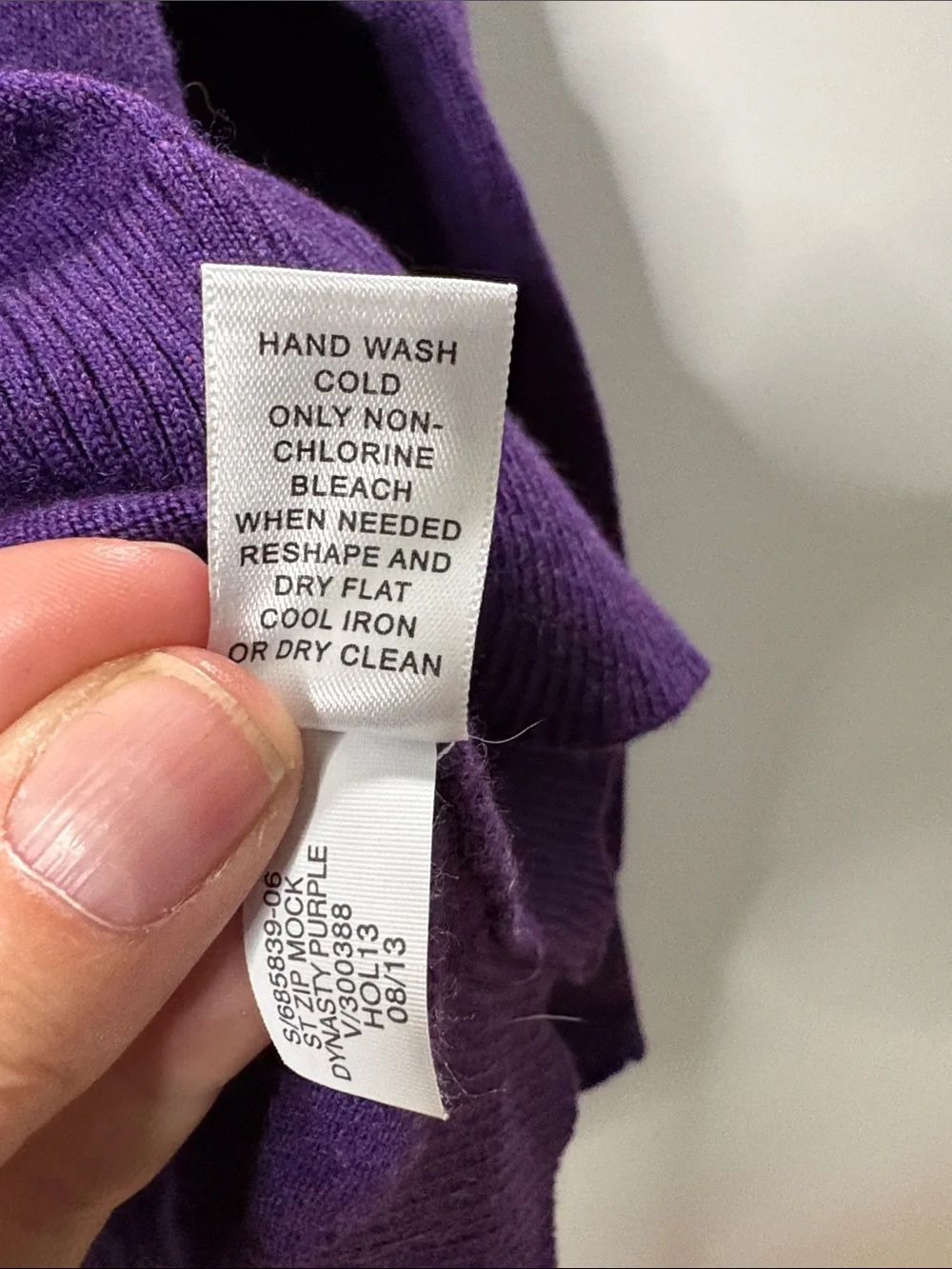 Banana Republic Purple Zip Mock-Neck Sweater